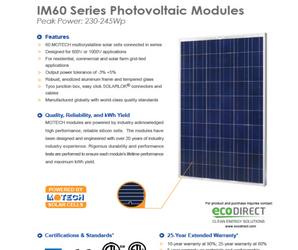 235 Watt Motech Solar Panels *Pallet Qty Only* - 22 Pieces